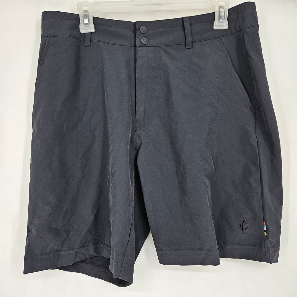 Smartwool Shorts Mens Medium Merino Black Running Activewear Training Wool Blend